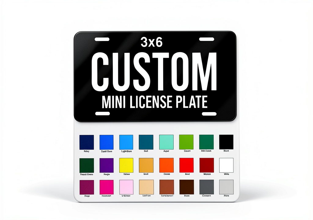Custom Mini License Plate Modern Style
