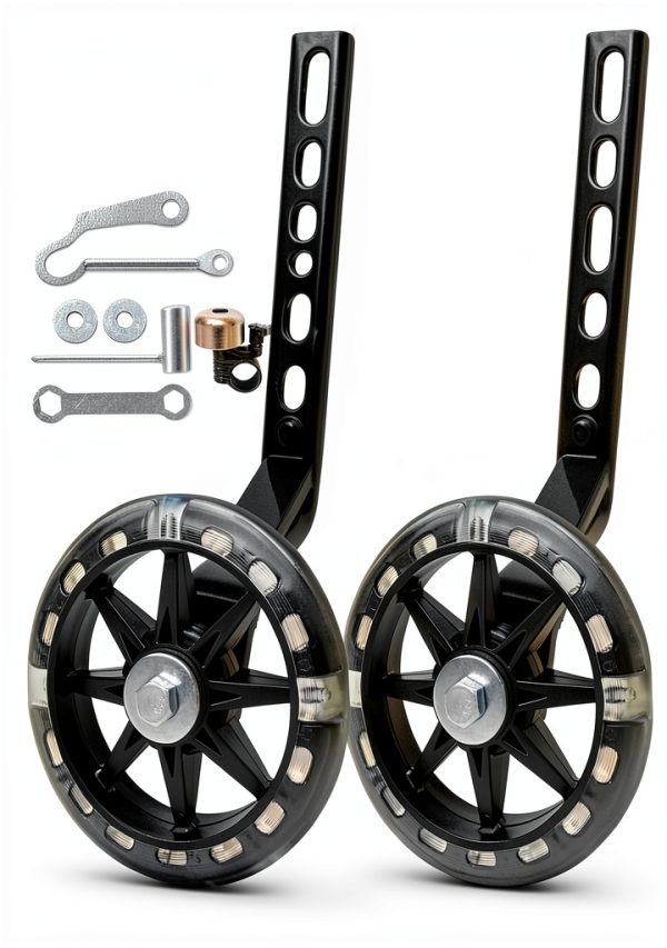 DDJKCZ Training Wheels 20cm Black Kids Bike Fit-0