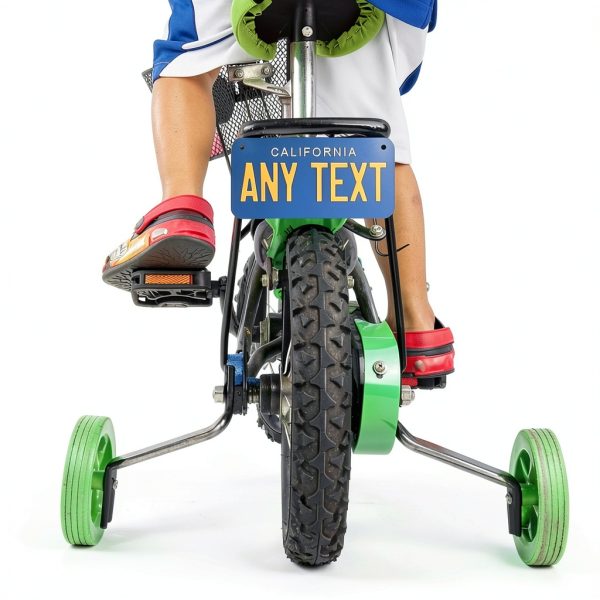 Kids Bike Name Plate Custom Pixel Creations Aluminum-3