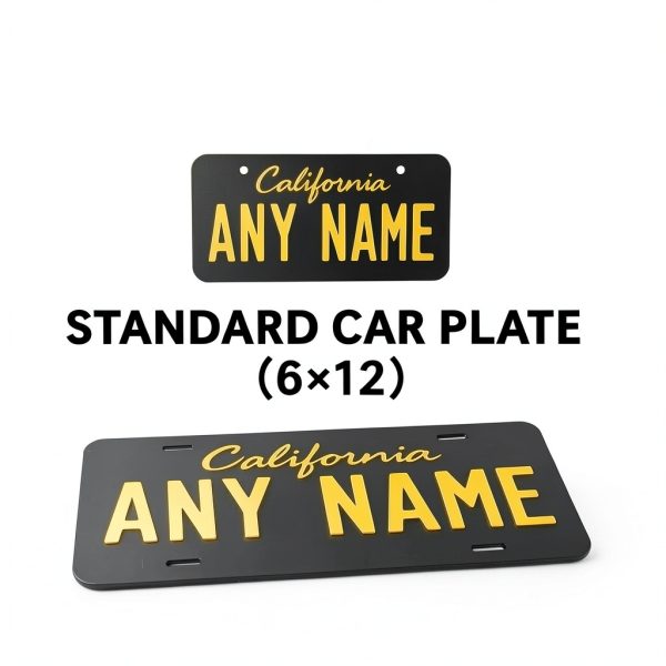 Custom Mini License Plates Universal Fit Metal-3