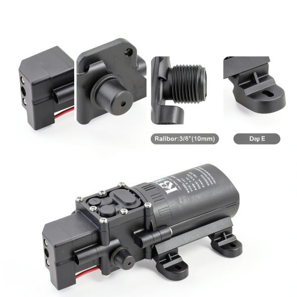 12V DC Water Transfer Diaphragm Pump KBT 4L/min 108PSI for RV Camping-3
